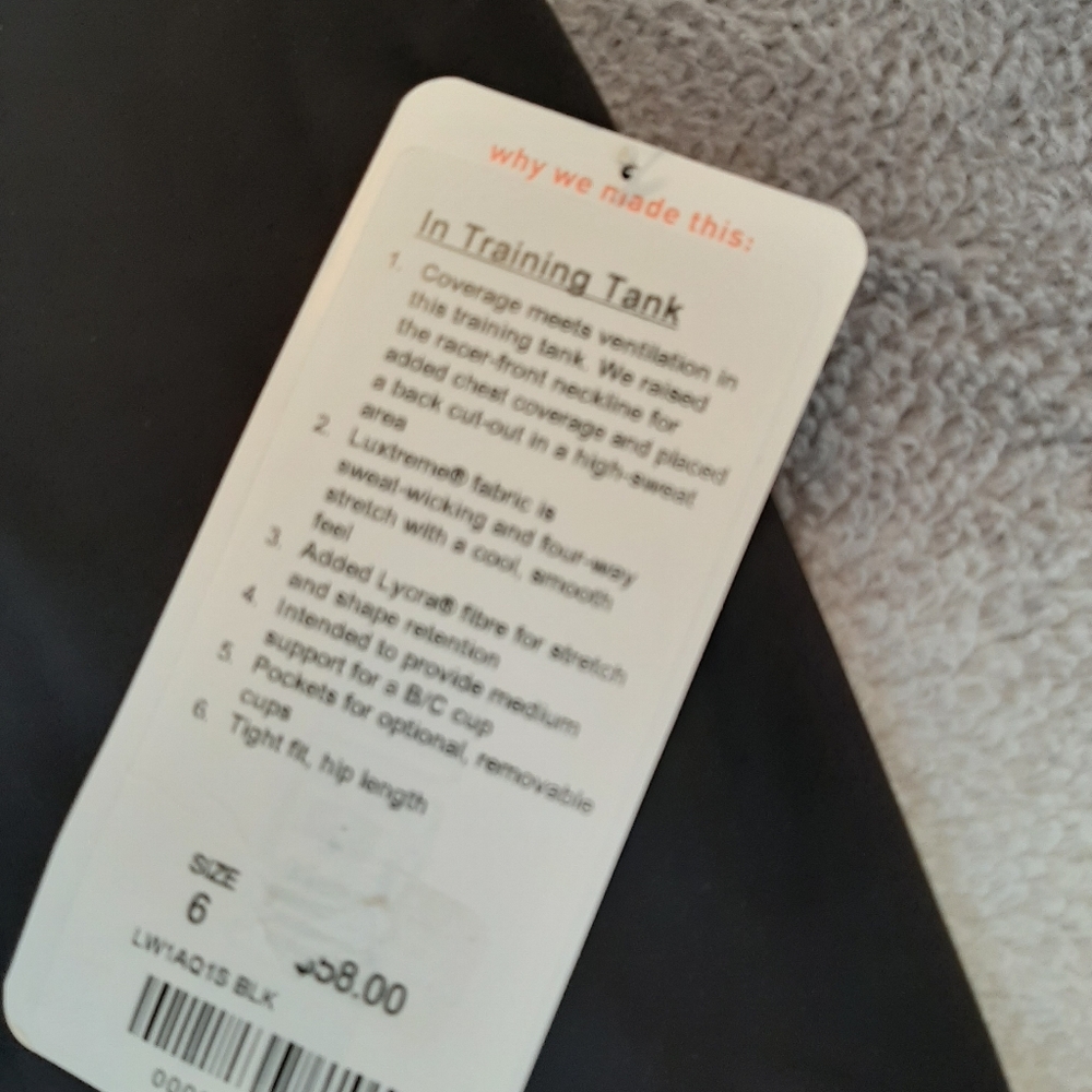 NWT Lululemon In Training Tank - Picture 3 of 6